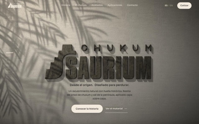 Sitio de Saurium, recubrimiento de chukum de la península de Yucatán